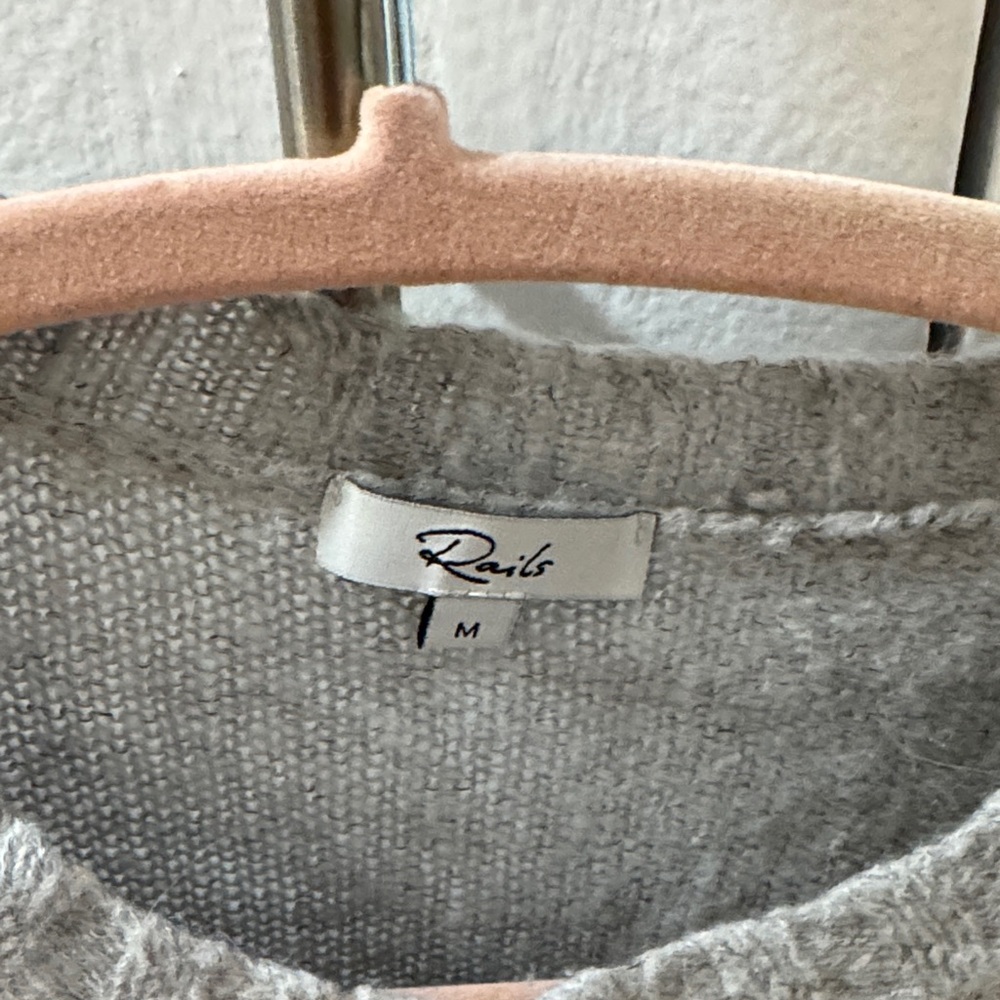 Rails Gray Sweater with Black Lightning Bolts - Picture 2 of 6